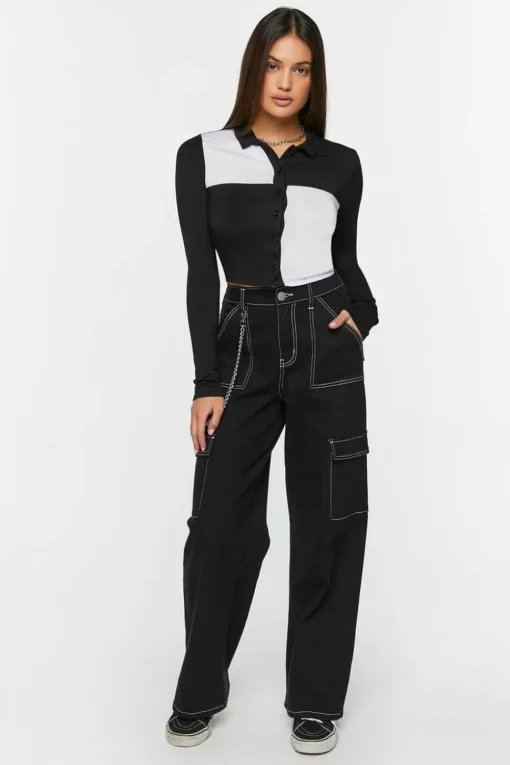 Checkered Cropped Shirt
