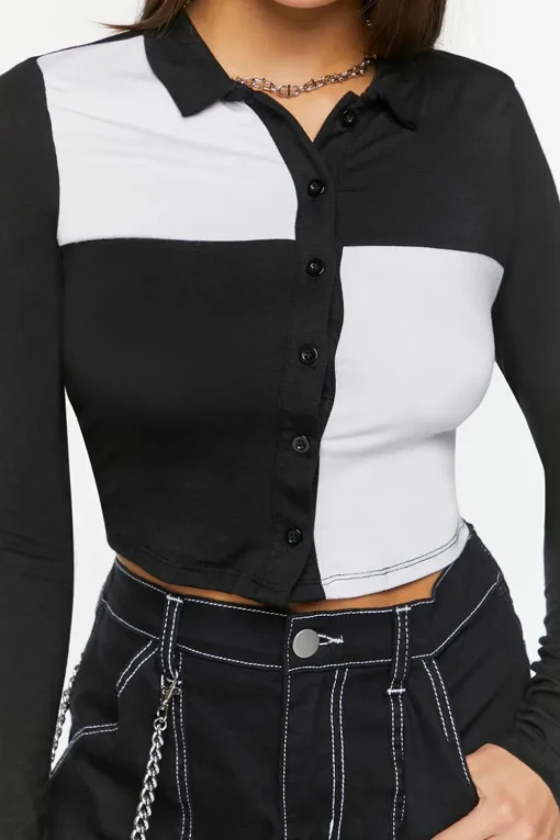 Checkered Cropped Shirt