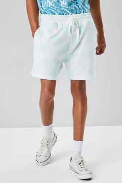 Checkered Drawstring Sweatshorts