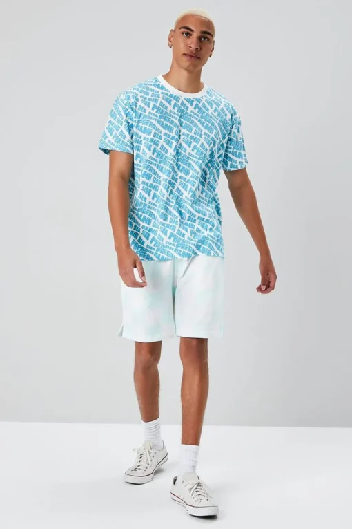 Checkered Drawstring Sweatshorts