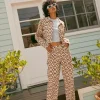 Checkered Floral 90S-Fit Jeans
