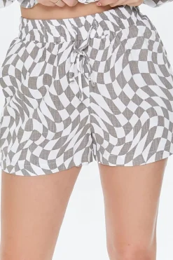 Checkered Print Shirt & Shorts Set