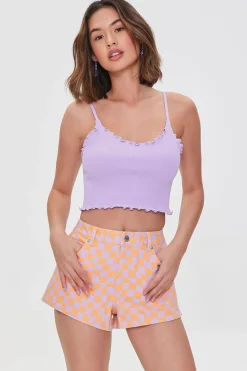 Checkered Print Shorts