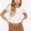 Checkered Print Shorts