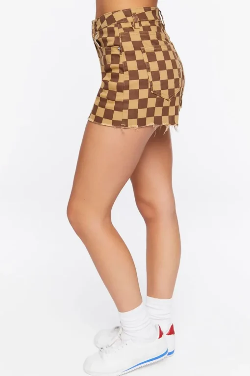 Checkered Print Shorts