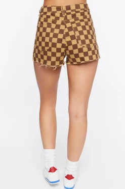 Checkered Print Shorts