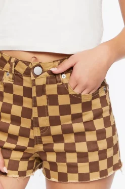 Checkered Print Shorts