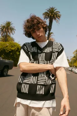 Checkered Sweater Vest