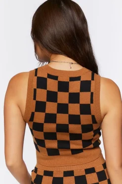 Checkered Sweater Vest