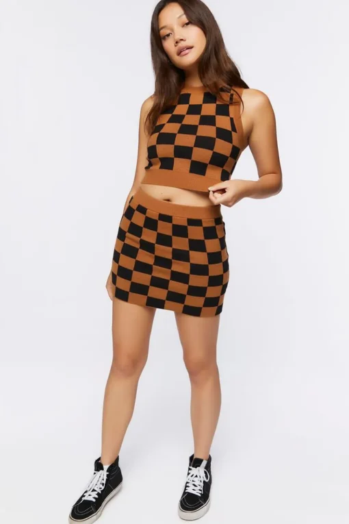 Checkered Sweater Vest