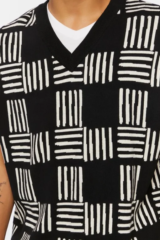 Checkered Sweater Vest