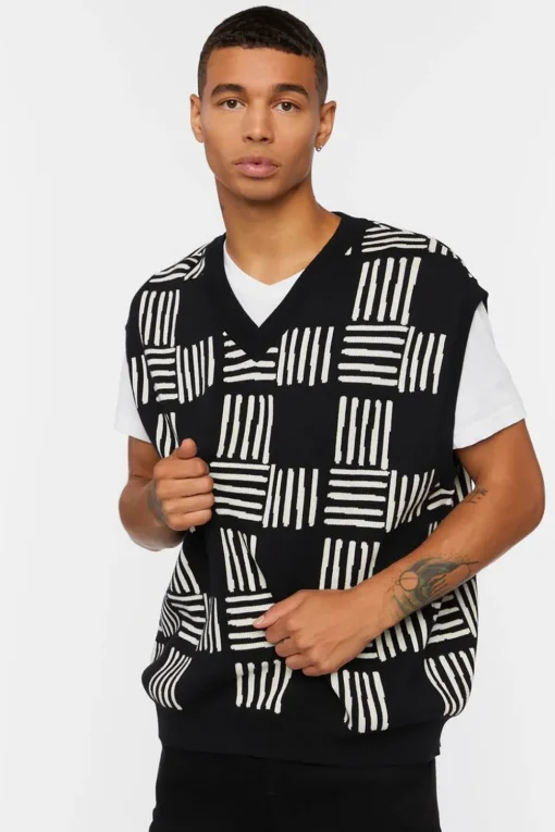 Checkered Sweater Vest