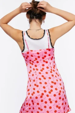Cherry Print Mini Cami Dress