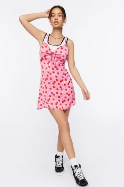 Cherry Print Mini Cami Dress