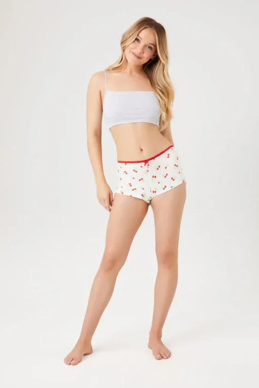 Cherry Print Pajama Shorts