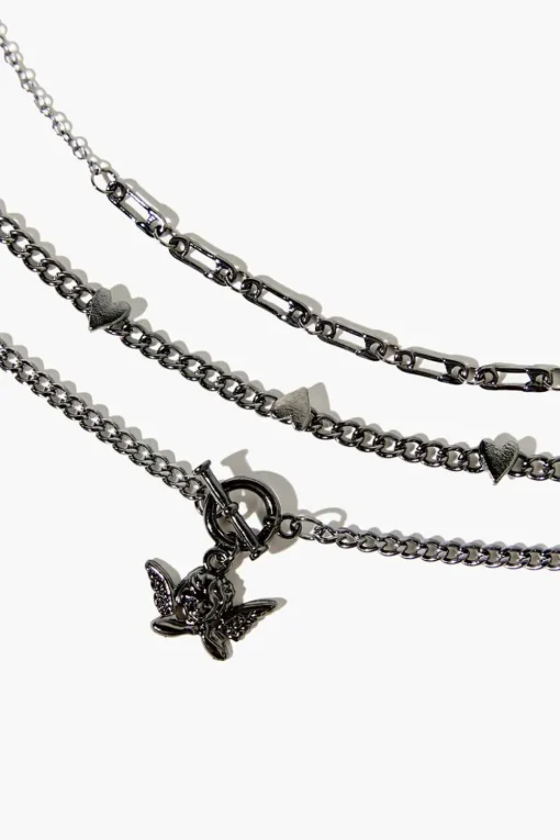 Cherub Pendant Layered Necklace