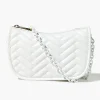 Chevron Quilted Baguette Shoulder Bag