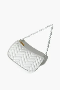 Chevron Quilted Baguette Shoulder Bag