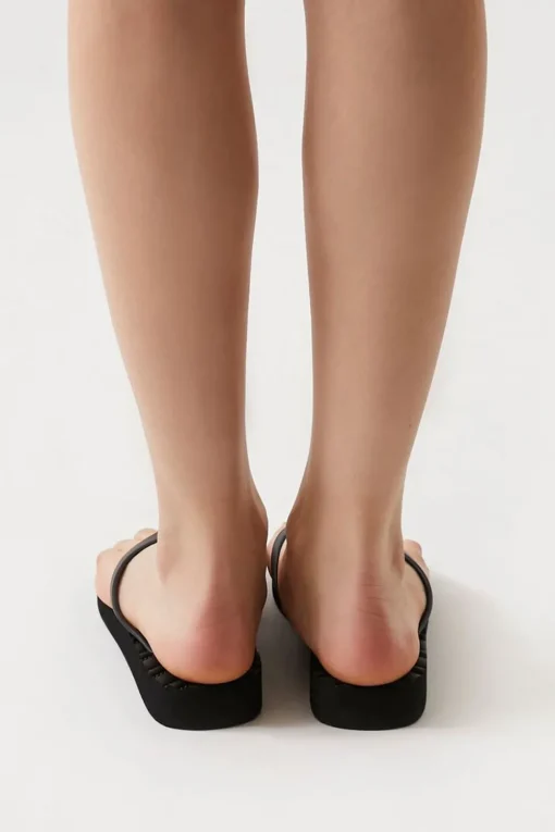 Chevron-Textured Flip Flops