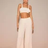 Chiffon Crop Top & Pants Set