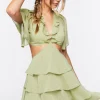 Chiffon Cutout Mini Dress