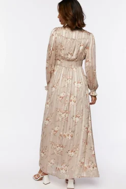 Chiffon Floral Print Maxi Dress