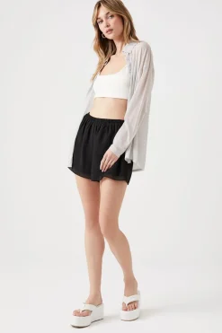 Chiffon High-Rise Shorts