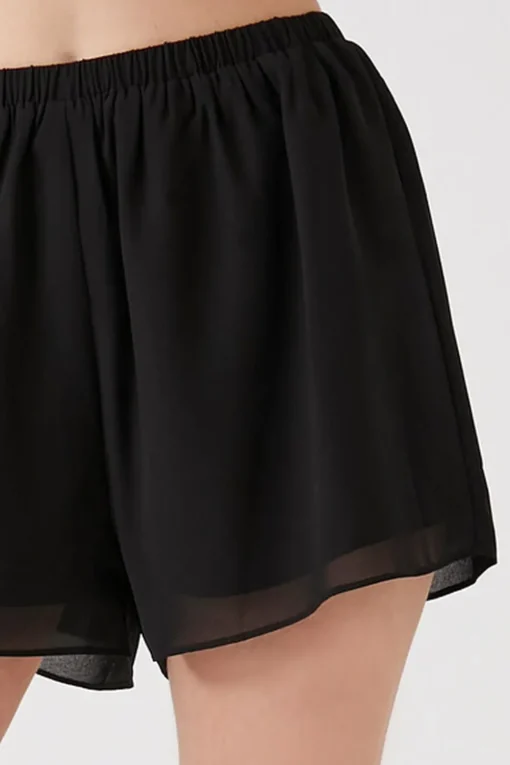 Chiffon High-Rise Shorts