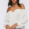 Chiffon Off-The-Shoulder Top