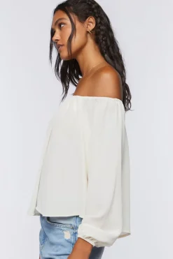 Chiffon Off-The-Shoulder Top