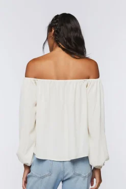 Chiffon Off-The-Shoulder Top