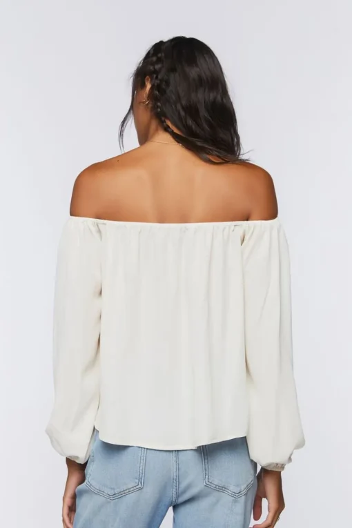 Chiffon Off-The-Shoulder Top