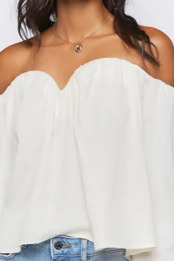 Chiffon Off-The-Shoulder Top