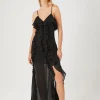 Chiffon Ruffle Maxi Dress