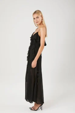Chiffon Ruffle Maxi Dress