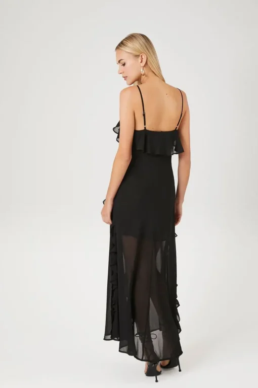 Chiffon Ruffle Maxi Dress
