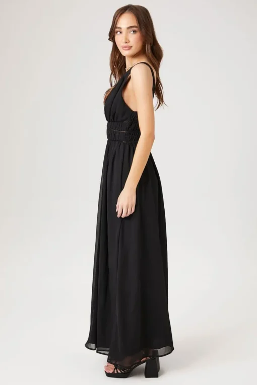 Chiffon Sleeveless Midi Dress