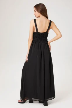 Chiffon Sleeveless Midi Dress