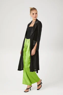Chiffon Tie-Front Kimono