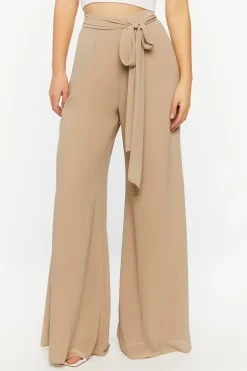 Chiffon Tie-Waist Wide-Leg Pants