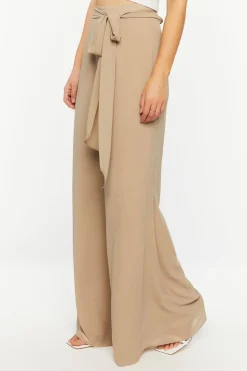 Chiffon Tie-Waist Wide-Leg Pants