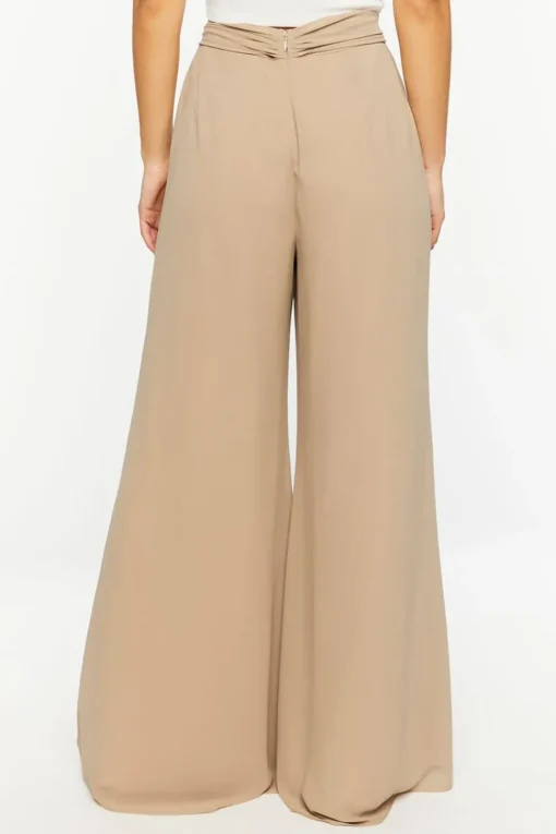Chiffon Tie-Waist Wide-Leg Pants