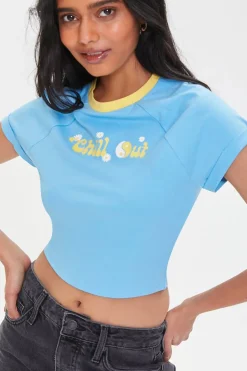 Chill Out Graphic Cropped Tee