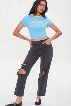 Chill Out Graphic Cropped Tee