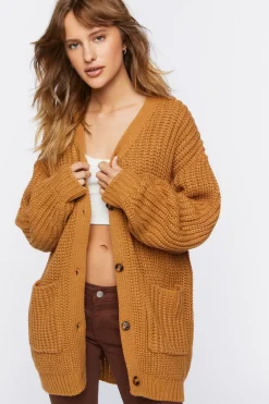 Chunky Knit Cardigan Sweater