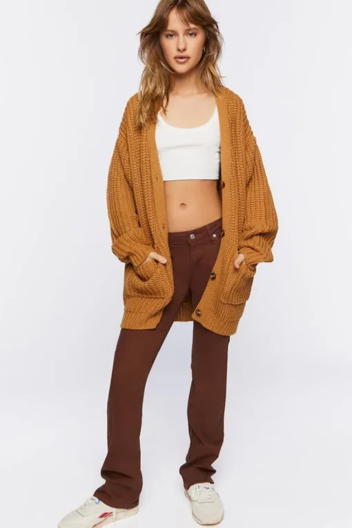 Chunky Knit Cardigan Sweater