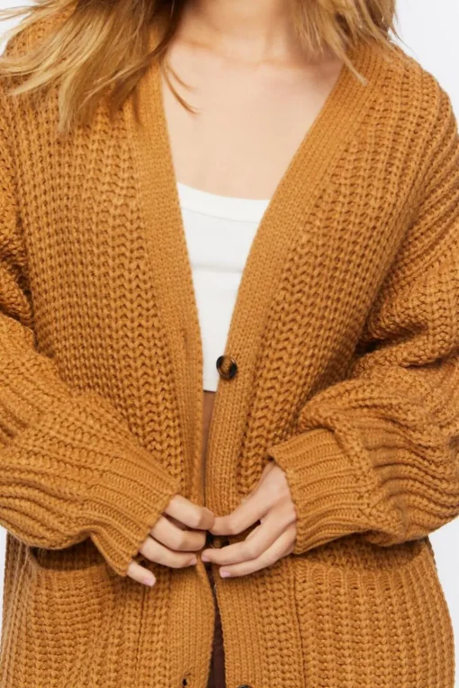 Chunky Knit Cardigan Sweater