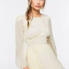 Clip Dot Cutout Mini Dress