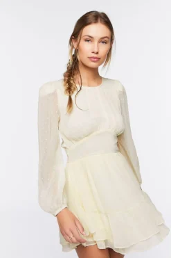 Clip Dot Cutout Mini Dress
