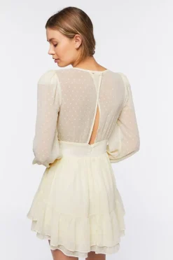 Clip Dot Cutout Mini Dress